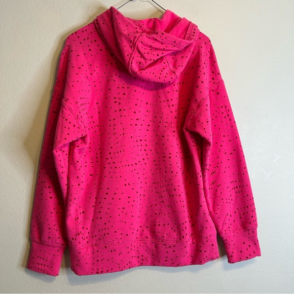 Athleta Girl Retro plush Oversized Hoodie City Lights Pink Polkadots XL/14 - Picture 3 of 8